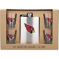 Arizona Cardinals 8oz. Stainless Steel Flask & 2oz. Shot Glass Set