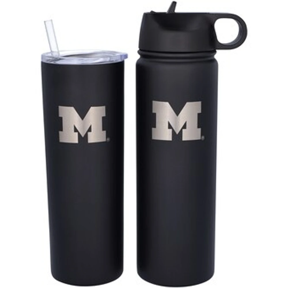 Michigan Wolverines Tumbler and Bottle Gift Set