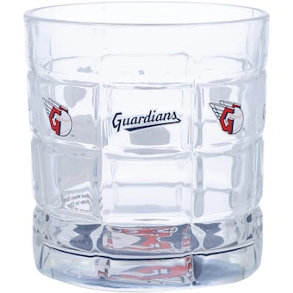 Cleveland Guardians 10oz. Team Bottoms Up Squared Rocks Glass