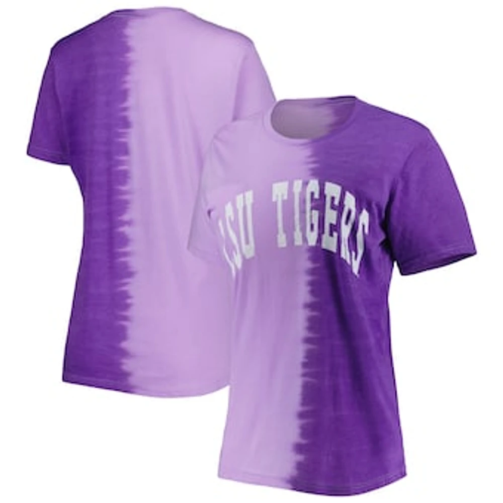 Women's Gameday Couture Purple LSU Tigers Find Your Groove Split-Dye T-Shirt