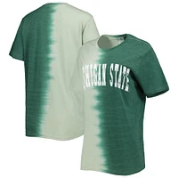 Women's Gameday Couture Green Michigan State Spartans Find Your Groove Split-Dye T-Shirt