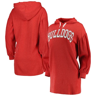 Women's Gameday Couture Red Georgia Bulldogs Game Winner Vintage Wash Tri-Blend Dress