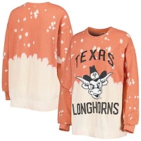 Women's Gameday Couture Texas Orange Texas Longhorns Twice As Nice Faded Dip-Dye Pullover Long Sleeve Top