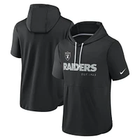 Men's Nike Black Las Vegas Raiders Established - Short Sleeve Pullover Hoodie