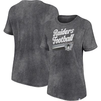 Women's Fanatics Heather Charcoal Las Vegas Raiders Hit - T-Shirt