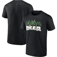 Men's Fanatics Black Milwaukee Bucks Fear The Deer Hometown Collection T-Shirt