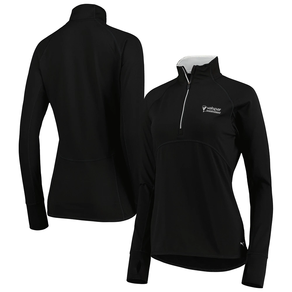 Women's Puma Black Valspar Championship Gamer Raglan Quarter-Zip Jacket