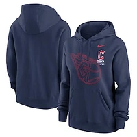 Women's Nike Navy Cleveland Guardians Big Game Pullover Hoodie