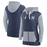 Women's Nike Navy New York Yankees Full-Zip Hoodie