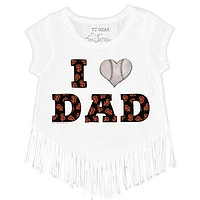 Toddler Tiny Turnip White San Francisco Giants I Love Dad Fringe T-Shirt