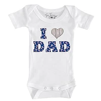 Infant Tiny Turnip White Texas Rangers I Love Dad Bodysuit