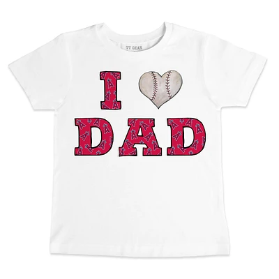 Infant Tiny Turnip White Los Angeles Angels I Love Dad T-Shirt