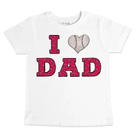 Infant Tiny Turnip White Los Angeles Angels I Love Dad T-Shirt