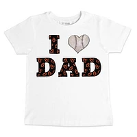 Infant Tiny Turnip White Baltimore Orioles I Love Dad T-Shirt