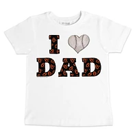 Infant Tiny Turnip White Baltimore Orioles I Love Dad T-Shirt