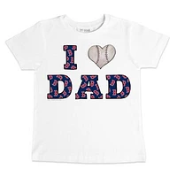 Infant Tiny Turnip White Boston Red Sox I Love Dad T-Shirt
