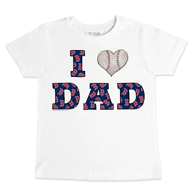 Infant Tiny Turnip White Boston Red Sox I Love Dad T-Shirt