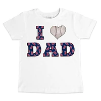 Infant Tiny Turnip White Boston Red Sox I Love Dad T-Shirt