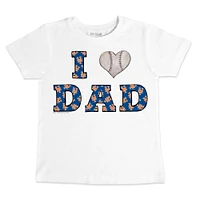 Toddler Tiny Turnip White New York Mets I Love Dad T-Shirt