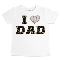 Toddler Tiny Turnip White Pittsburgh Pirates I Love Dad T-Shirt