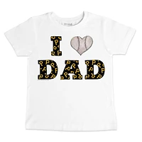 Toddler Tiny Turnip White Pittsburgh Pirates I Love Dad T-Shirt