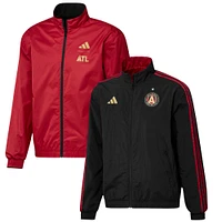 Men's adidas Black/Red Atlanta United FC 2023 On-Field Anthem Full-Zip Reversible Team Jacket