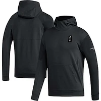 Men's adidas Black Sporting Kansas City 2023 Player Travel Pullover Hoodie