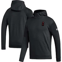 Men's adidas Black D.C. United 2023 Player Travel Pullover Hoodie