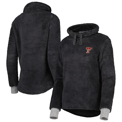 Women's Charcoal Texas Tech Red Raiders Fluffy Cowl Pullover