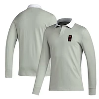 Men's adidas 2023 Player Gray FC Dallas Travel Long Sleeve Polo