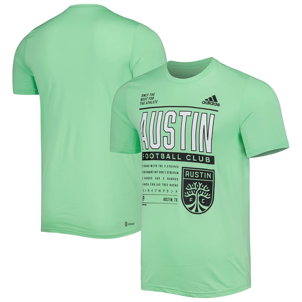 Men's adidas Mint Austin FC Club DNA Performance T-Shirt