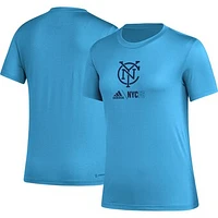 Women's adidas Light Blue New York City FC AEROREADY Club Icon T-Shirt