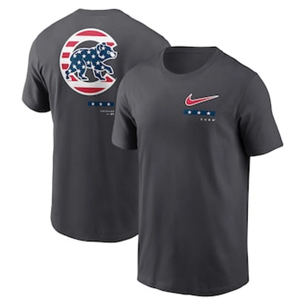 Men's Nike Anthracite Chicago Cubs Americana T-Shirt