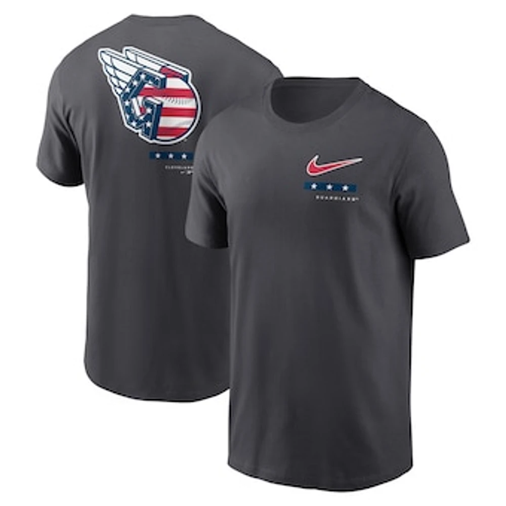 Men's Nike Anthracite Cleveland Guardians Americana T-Shirt