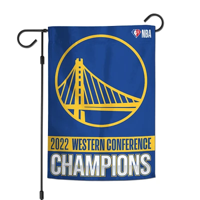 WinCraft Golden State Warriors 2022 Western Conference Champions 12'' x 18'' Double-Sided Garden Flag