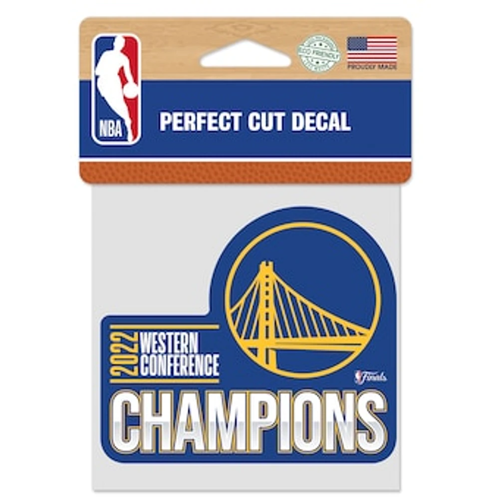 WinCraft Golden State Warriors 2022 Western Conference Champions 4'' x 4'' Perfect Cut Decal