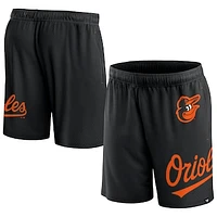 Men's Fanatics  Black Baltimore Orioles Clincher Mesh Shorts