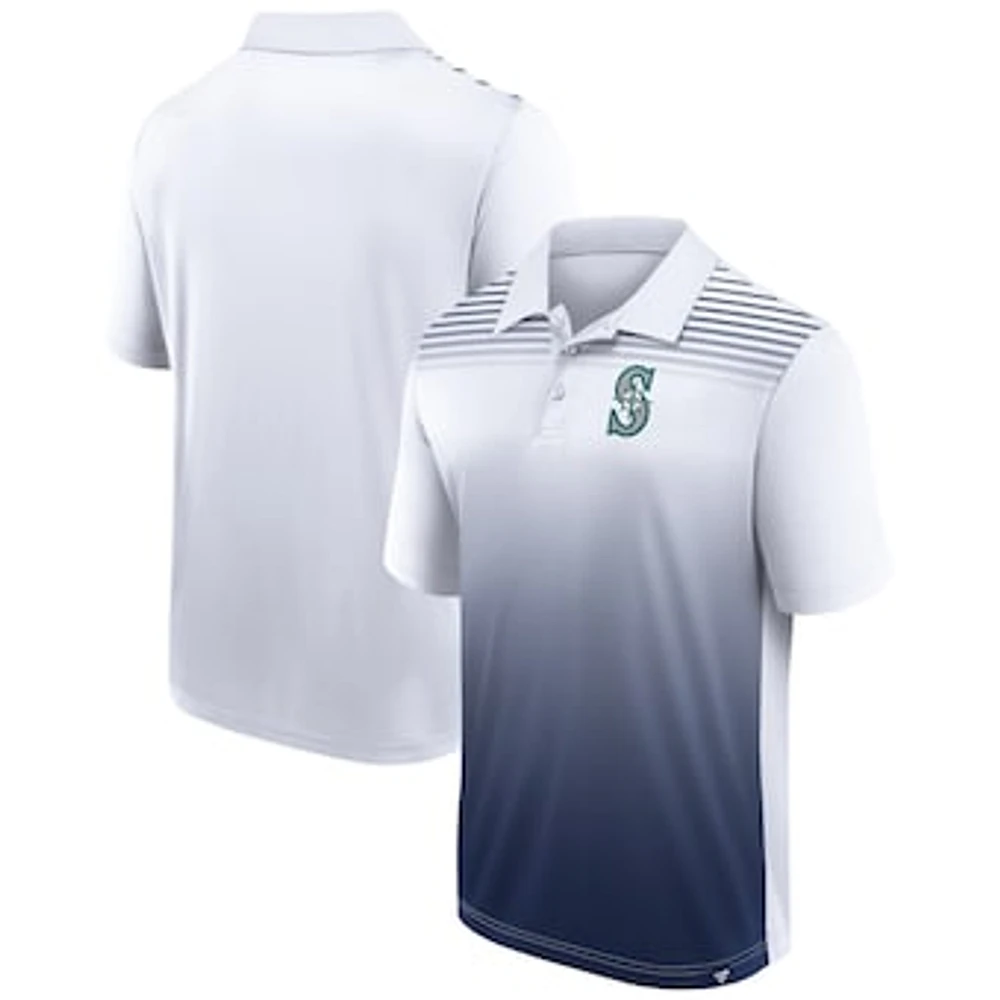 Men's Fanatics White/Navy Seattle Mariners Sandlot Game Polo