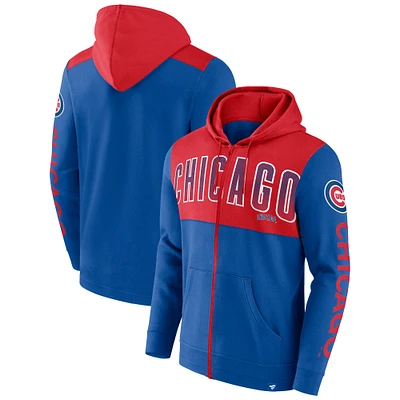 Men's Fanatics Royal Chicago Cubs Walk Off Fleece Full-Zip Hoodie