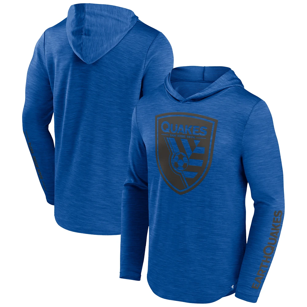 Men's Fanatics Blue San Jose Earthquakes First Period Space-Dye Pullover Hoodie