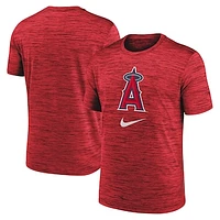 Men's Nike Red Los Angeles Angels Logo Velocity Performance T-Shirt