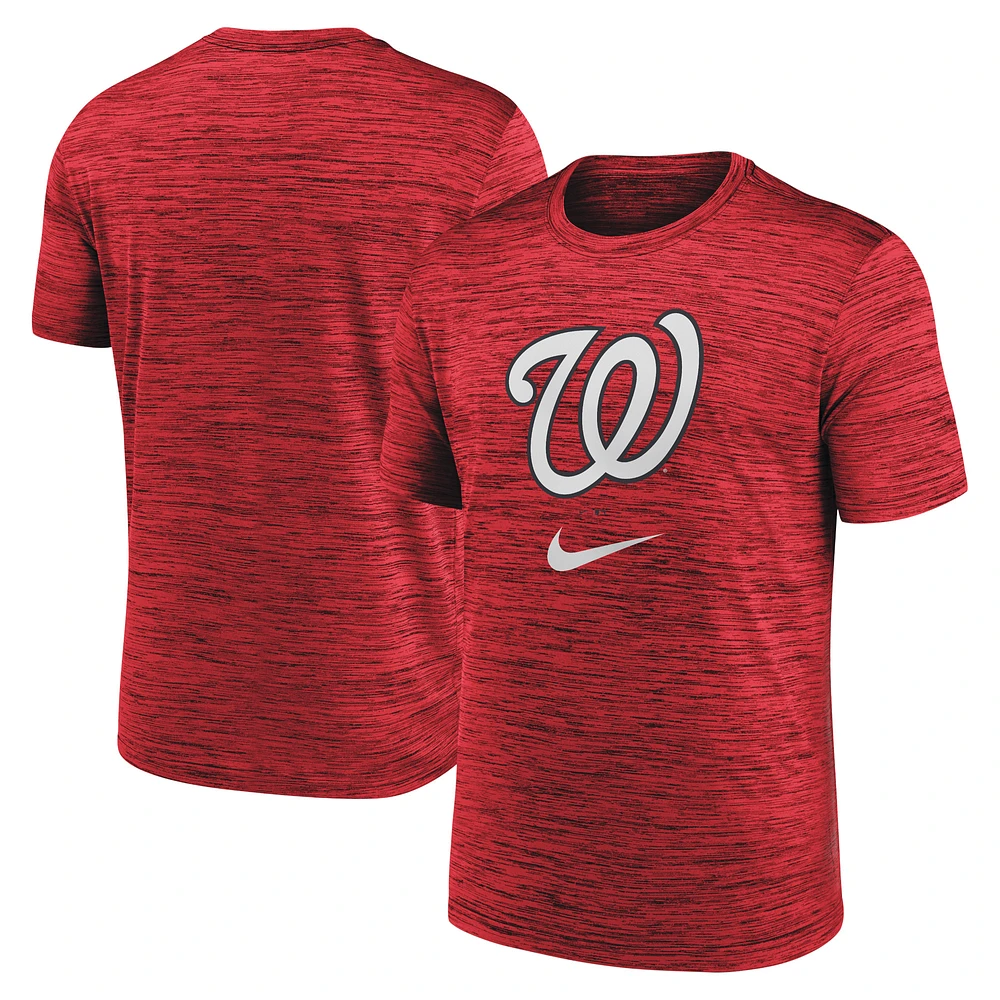 Men's Nike Red Washington Nationals Logo Velocity Performance T-Shirt