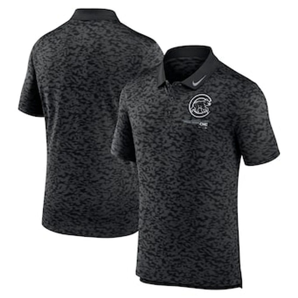 Men's Nike  Black Chicago Cubs Next Level Performance Polo