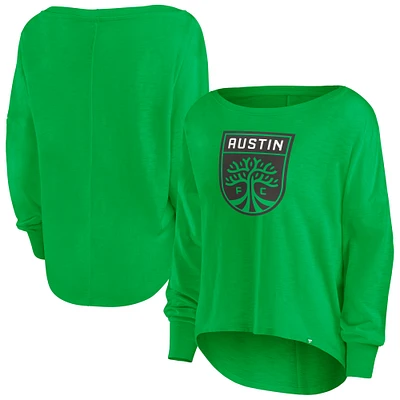 Women's Fanatics Green Austin FC Corner Kick Long Sleeve Fashion T-Shirt