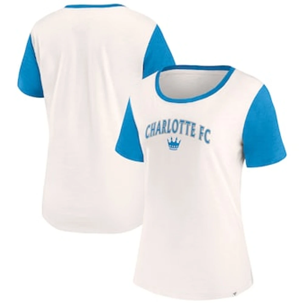 Women's Fanatics Cream Charlotte FC Volley T-Shirt