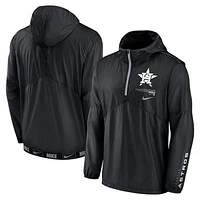 Men's Nike Black Houston Astros Authentic Night Game Performance Half-Zip Windbreaker