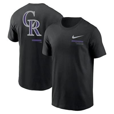Men's Nike Black Colorado Rockies Over the Shoulder T-Shirt