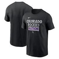 Men's Nike Black Colorado Rockies Rally Rule T-Shirt