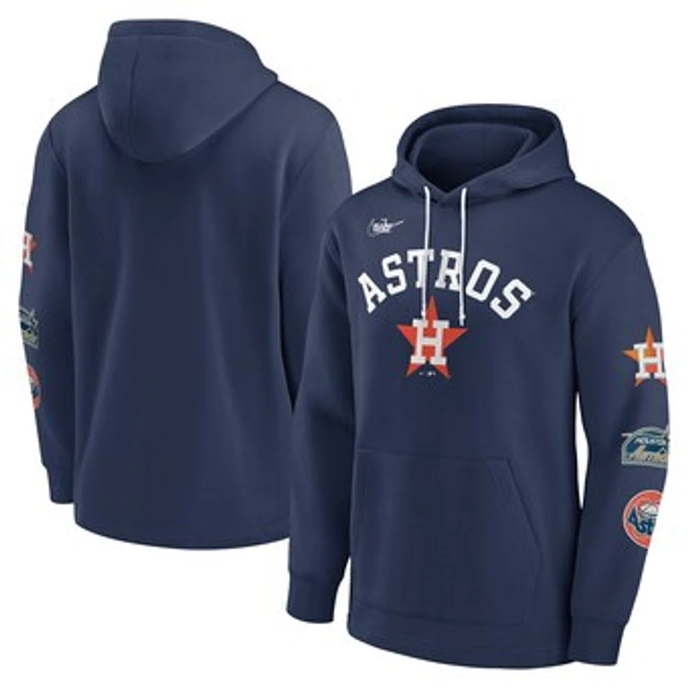 Men's Nike Navy Houston Astros Rewind Lefty Pullover Hoodie