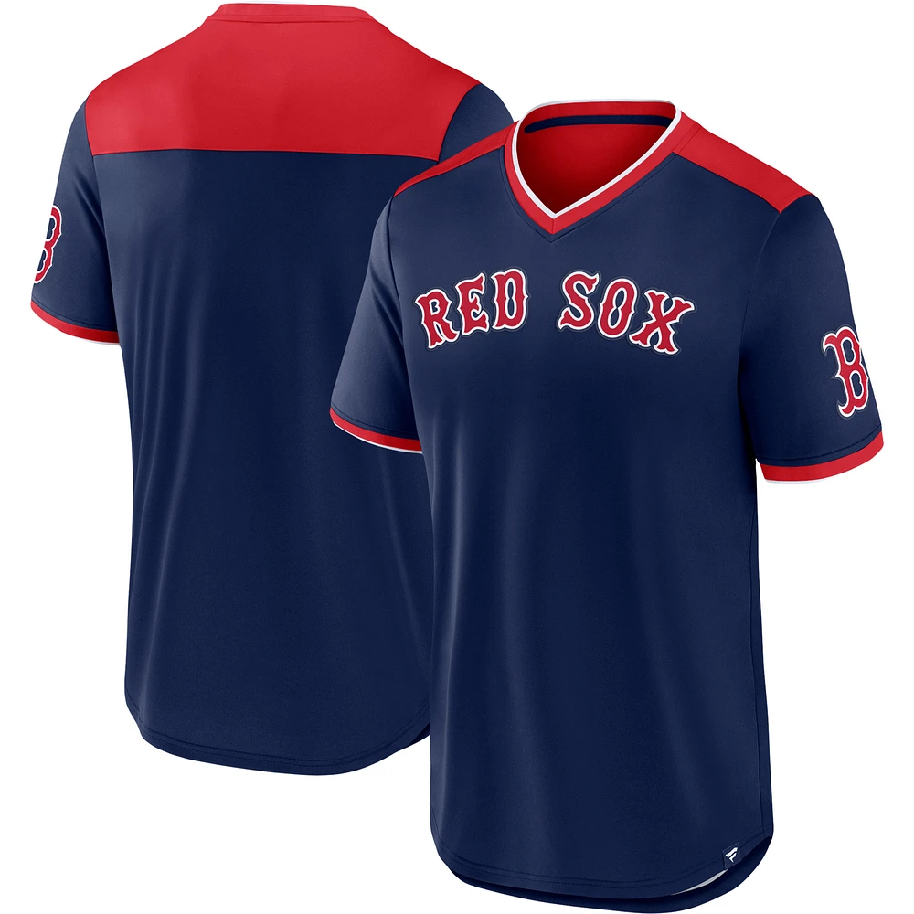 Men's Fanatics Navy Boston Red Sox Circle the Bases - V-Neck T-Shirt